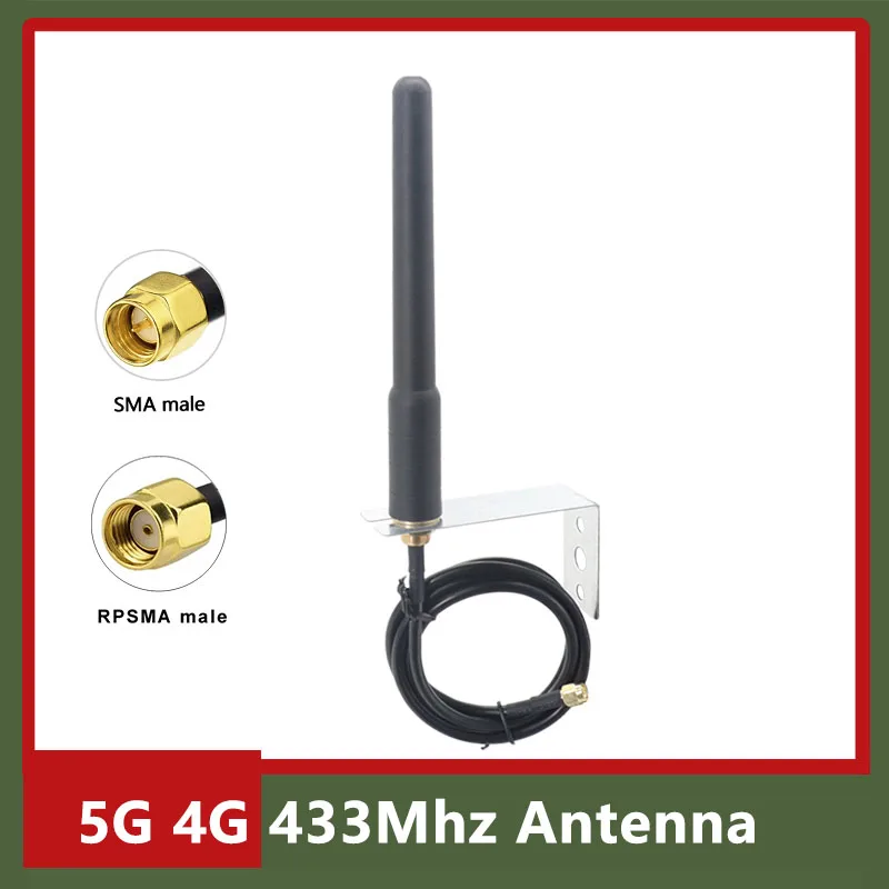 5G 4G LTE 3G GSM 433Mhz WiFi 라우터 신호 부스트용 벽 브래킷 SMA 안테나 Lora Omni WiFi 카드