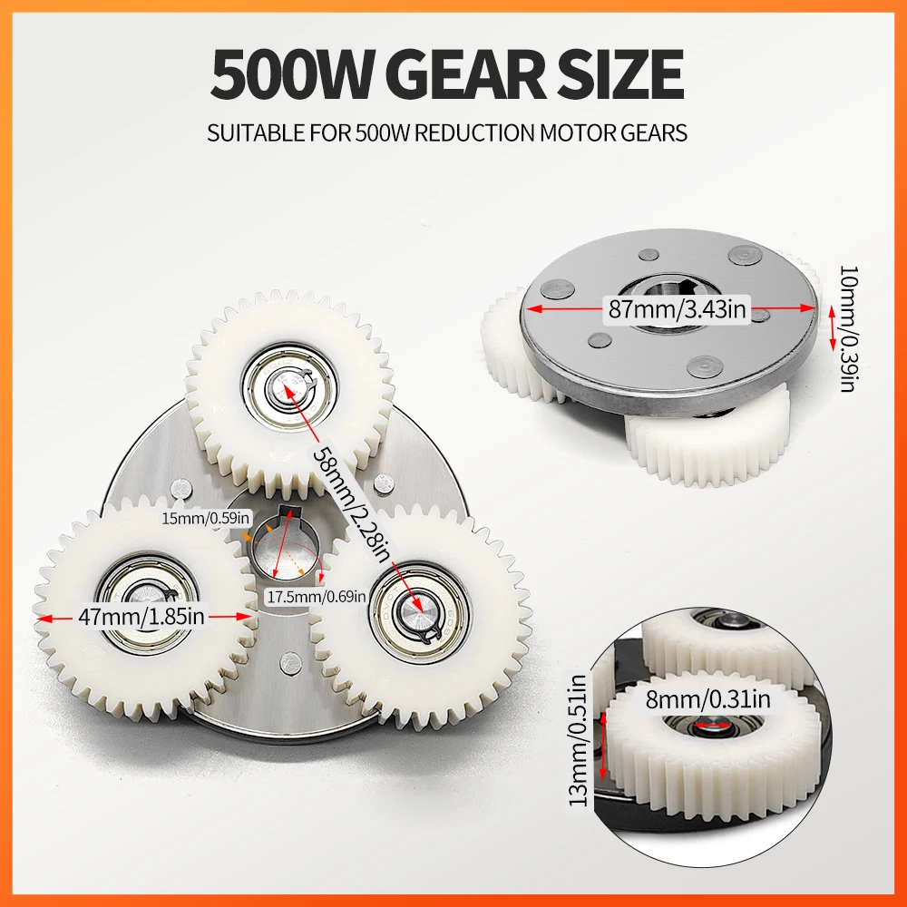 Enhanced E-Bike Planetary Gear Bearing Hub Clutch Kit, 36T Nylon 608 Ball Bearing