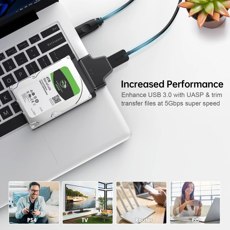 

USB to Adapter Converter USB Female Converter for 2.5 HDD SSD Adapter Dropship