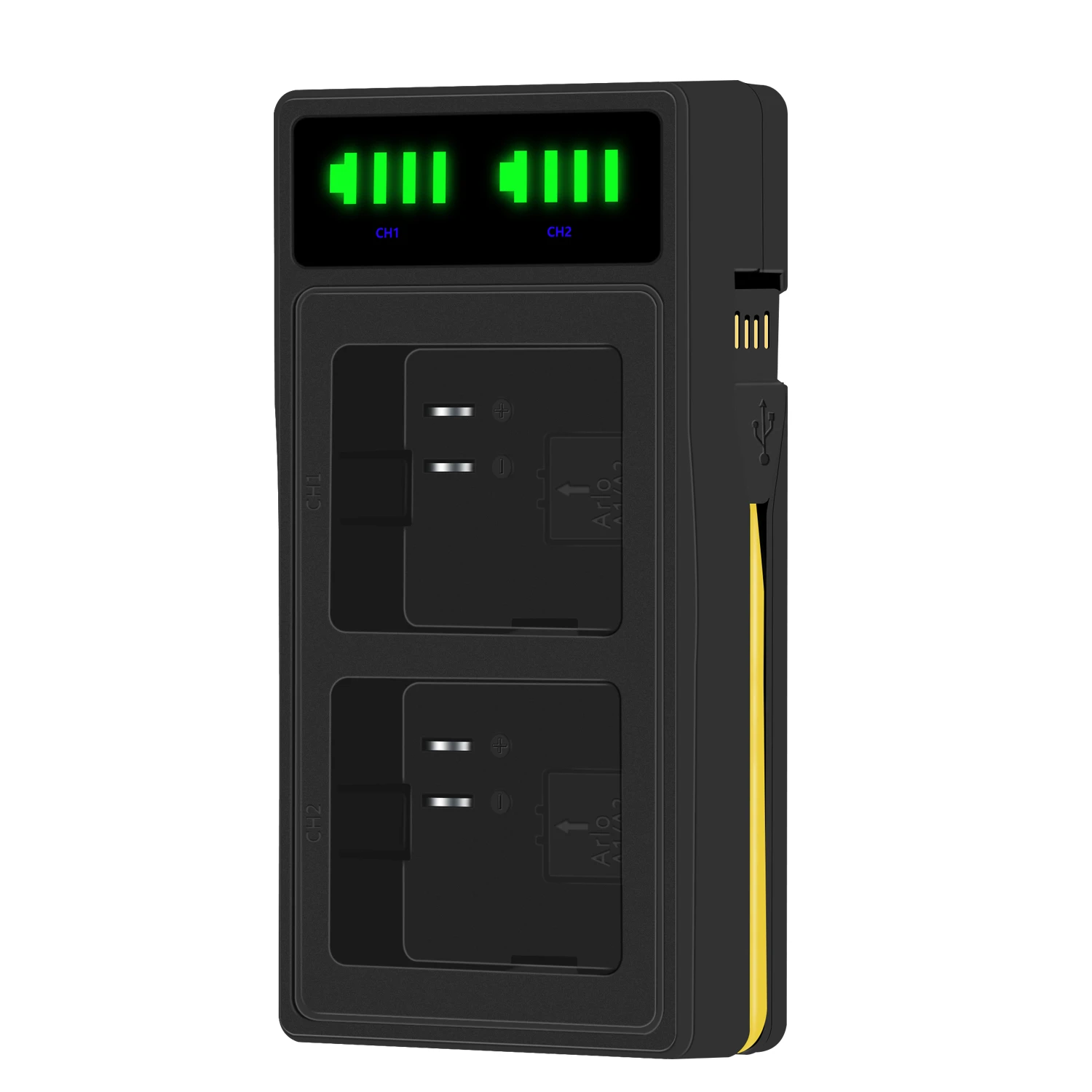 Arlo Pro/Pro 2/Pro Go 카메라와 호환되는 디지털 충전기 LED 스크린 충전 스테이션