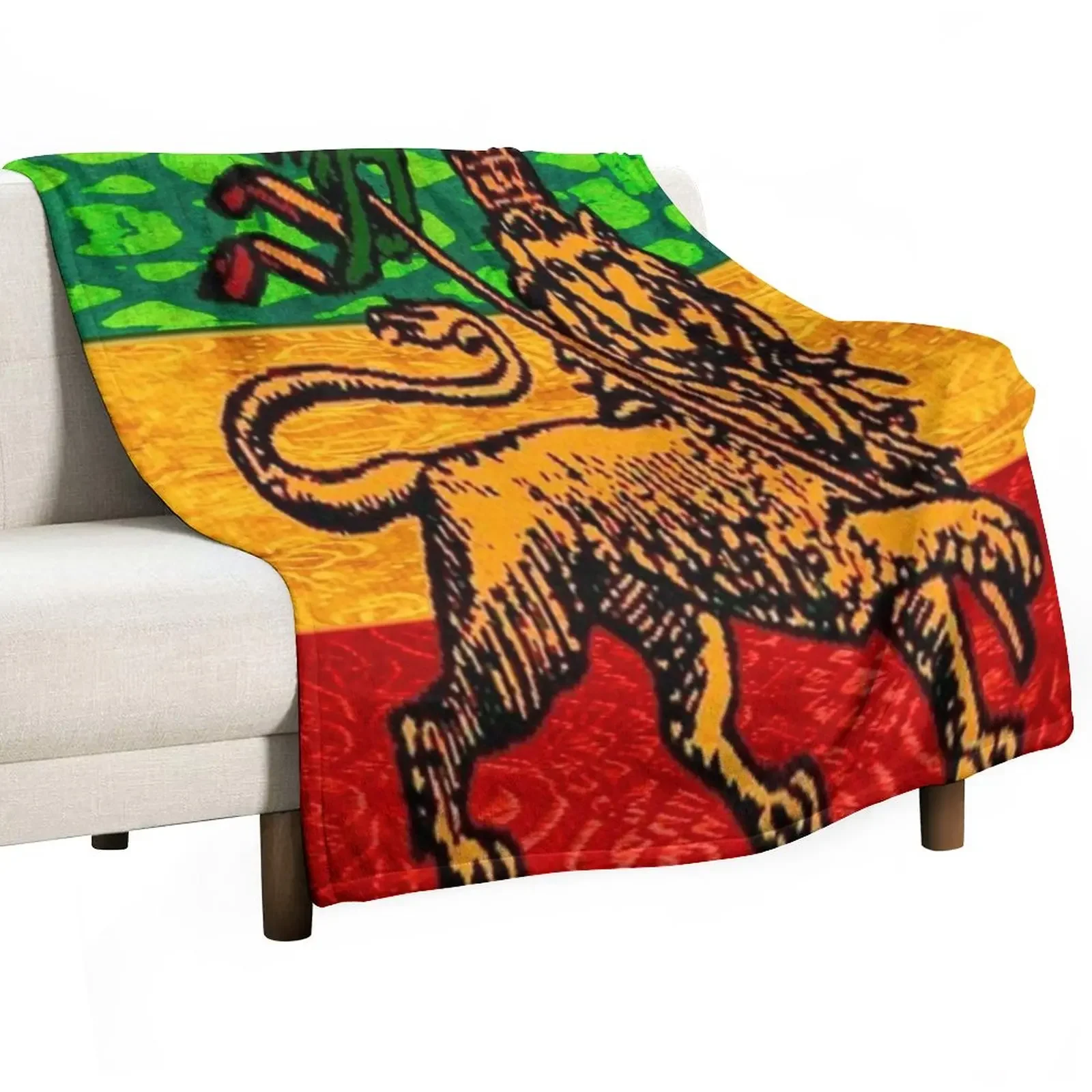 

New Rasta Lion of Judah Flag Throw Blanket Soft Big Fluffy Shaggy decorative Soft Blankets