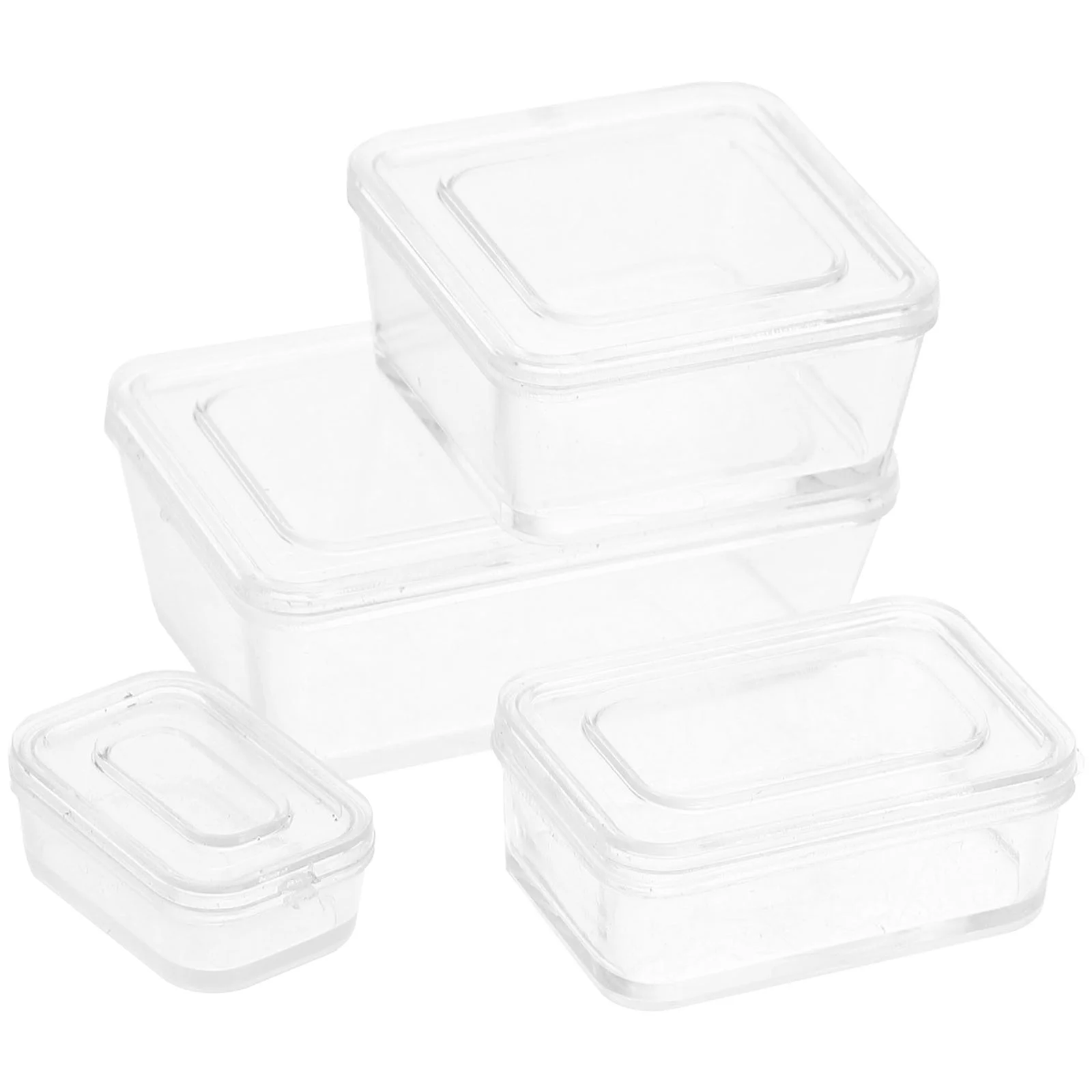 

Dollhouse Food Storage Box 1/12 Scale Dollhouse Bento Box Plastic Mini Fresh Box Dollhouse Kitchen Ornament Diy Making