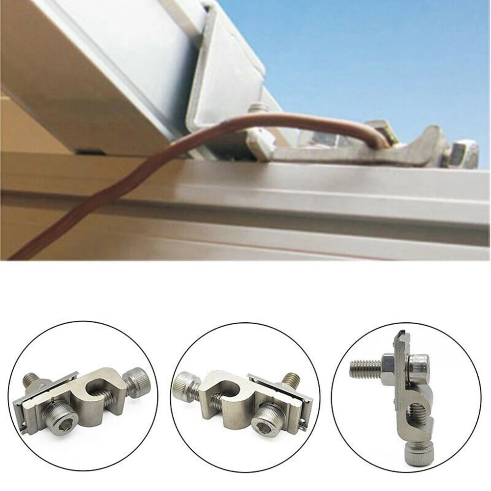 Solar Panel Clamps Brackets Mounting Fixing Ground Lugs Fasteners Photovoltaic Support Solar System Install Accessories solar panel clamps,solar panel brackets