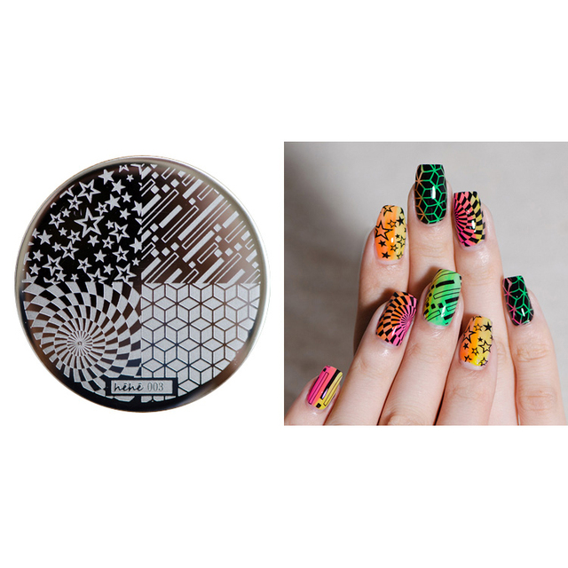 Round Nail Stamping Plates Butterfly/Constellation/Leaf/Bird Stainless Steel Image Stencils Printing Nails Decor 5.5cm Tool