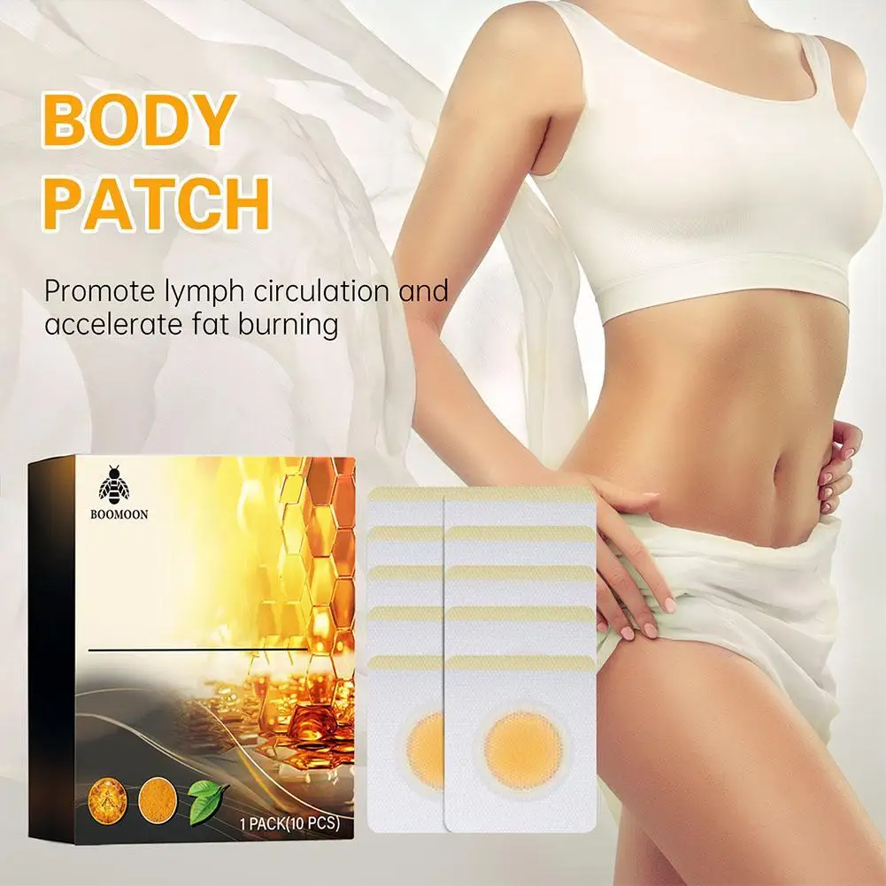 

10pcs Bee Lymphatic Drainage Slimming Patch Fast Burning Fat Lose Weight Detox Abdominal Navel Sticker Tool