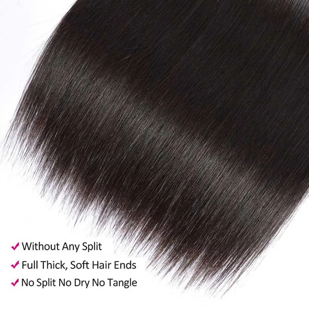 30 40 Inch Bone Straight Bundles Deal Brazilian Virgin Human Hair 3 4 Bundles Raw Hair Extensions Natural Color Remy 5