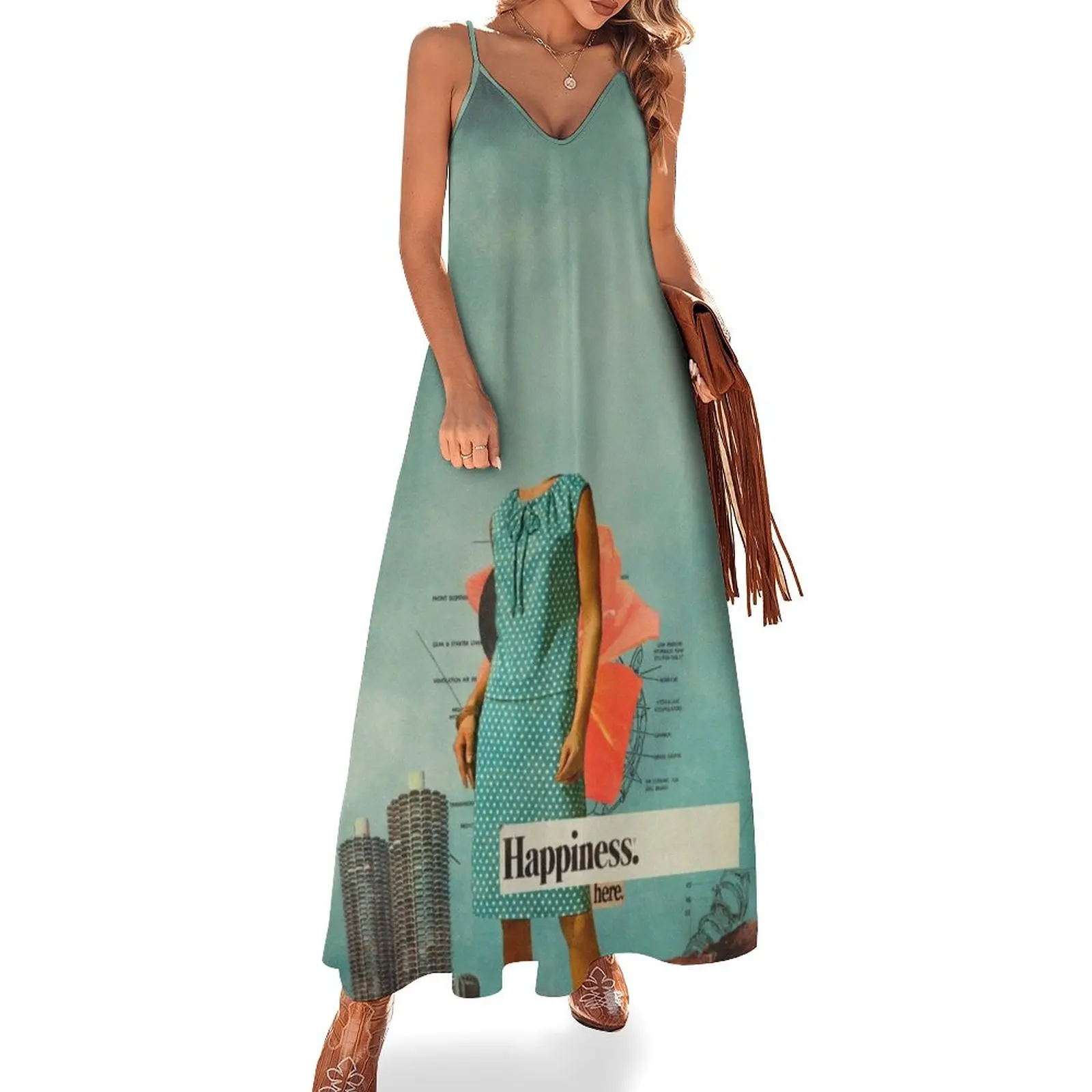 

Happiness Here Sleeveless Dress cocktail dresses clothes for woman festival outfit women
