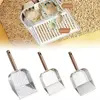 Stainless Steel Cat Litter Scoop Wooden Handle Long Handled Litter Box Shovel Easy Clean Hollow Design Kitten Poop Scooper 3