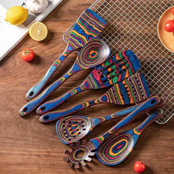 7-Piece Pakkawood Wooden Cooking Utensil Se 2