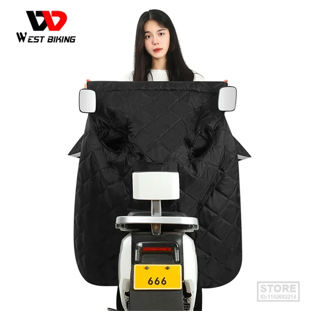 

WEST BIKING Motorcycle Electric Scooter Windshield Warm Winter Quilt Leg Cover Knee Blanket Neck Warmer Windproof Lap Apron