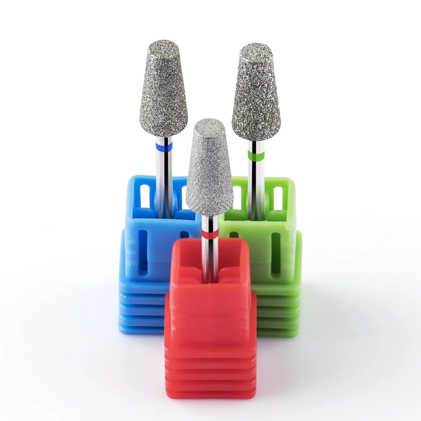 Description Picture 3 of itemBNG Diamond Nail Sanding Drill Bits Cross Teeth Barrel Rotary Cuticle Clean Burr 3/32" Manicure Bit Drill Nail Accessories