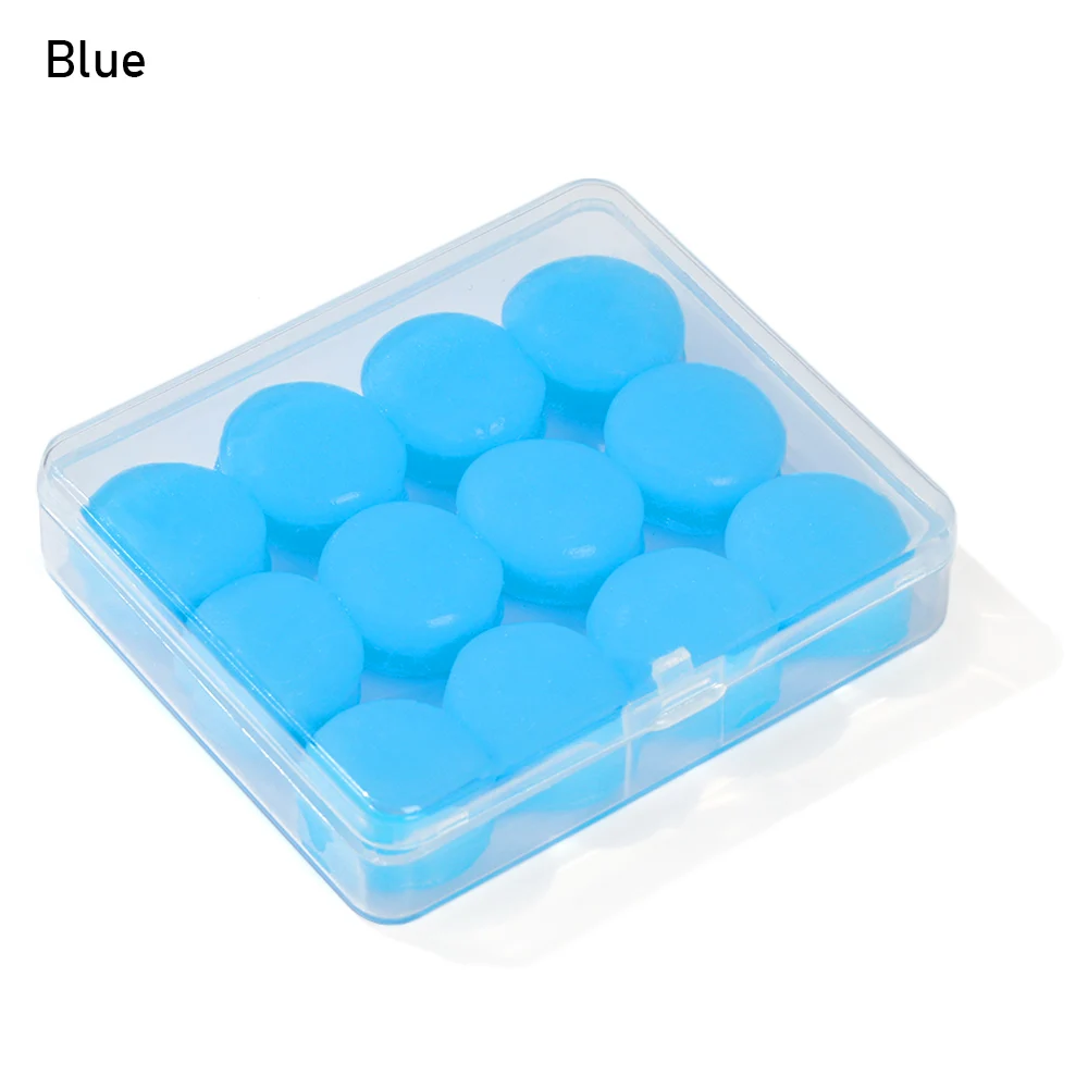 6 Pairs kullanımlık yumuşak silikon kulaklıklar anti-gürültü kulak tıkaçları su geçirmez kulaklık gürültü azaltma ses geçirmez yüzme aksesuarı için