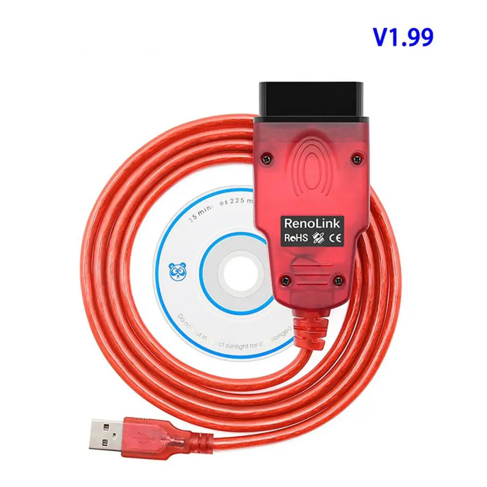 Car Diagnostic Cable Renolink V1.99 Obd2 Compatible For Renault Ecu