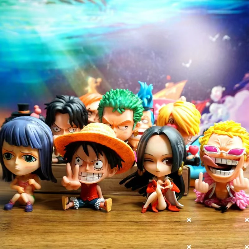 One Piece Rufy Anime Figure Zoro Sanji Robin Nami Brook Decor Figure Ace Collectible Decor Pvc Model Toy Kids Christmas Gift