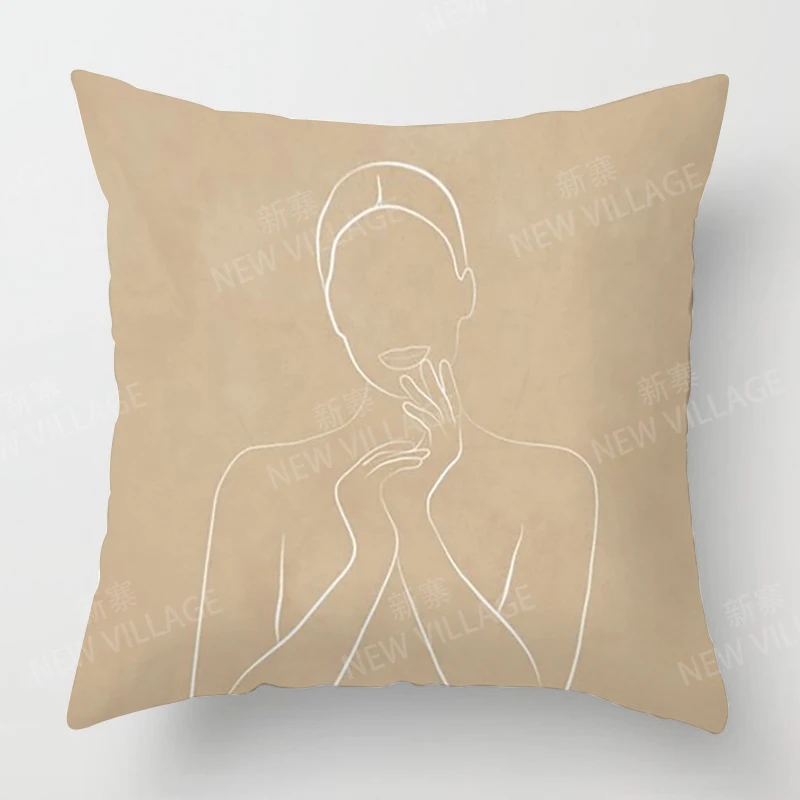 Nordic Morandi Home Decoration Autumn Decoration Pillowcase Sofa Cushion Cover 45x45cm 45*45 50x50 60x60cm 40x40 35x35 Hall 2