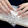 1pcs French Gradient Nail Sticker 3D 14colors Crescent Design Nail Decal Stencil Manicure Guides For Girl Nail Slider Decoration 1