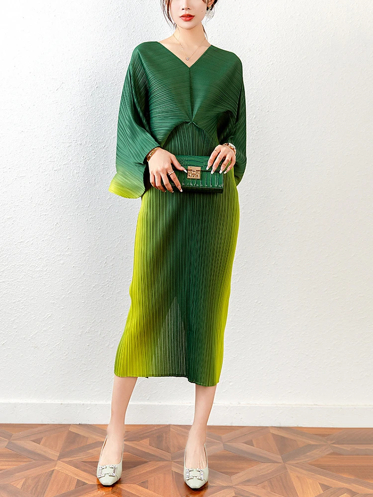 Munga Silk Pleated Dress - ShopperBoard