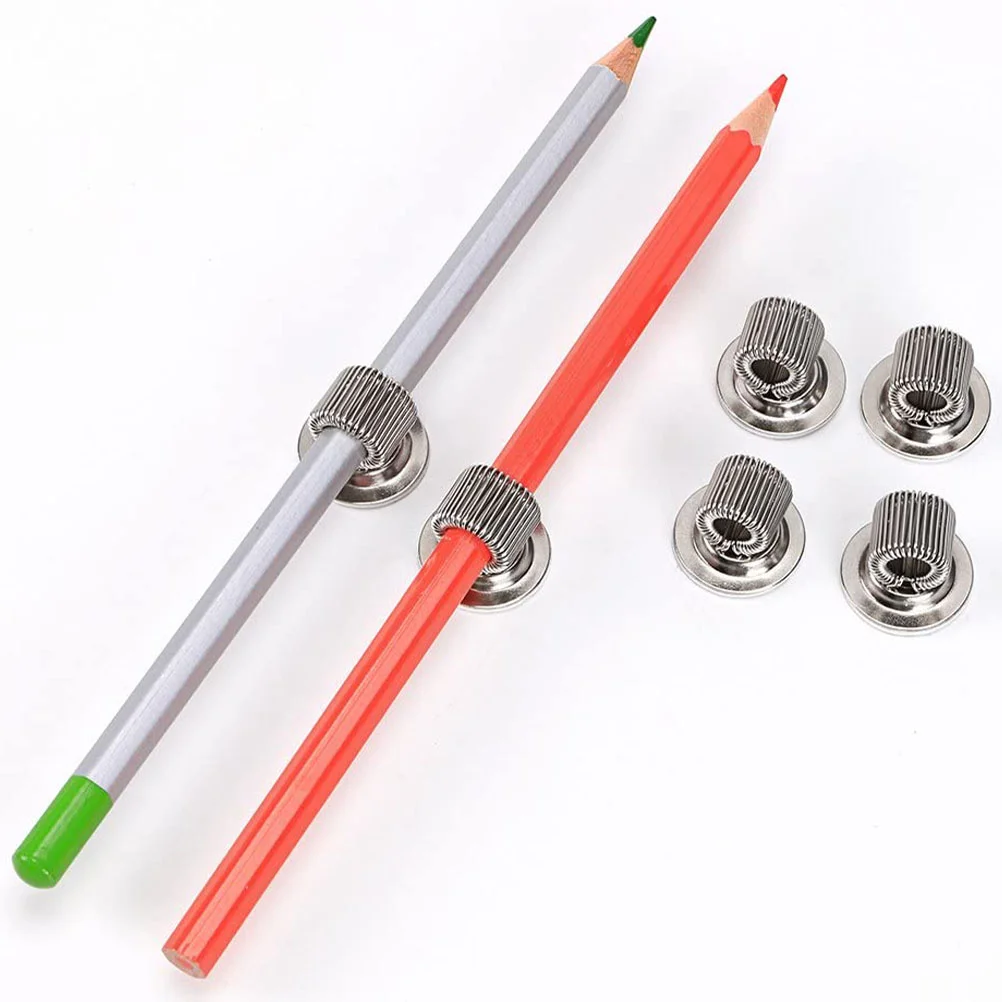 Metal Pen Spring Clip Holder Book Mark Stainless Steel Loop Organizer Iron Clamp Notebook Office accessories 12 Pcs