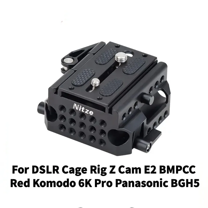 

Nitze PB13 15mm LWS Baseplate for DSLR Cage Rig Z Cam E2 BMPCC Red Komodo 6K Pro Panasonic BGH1 BS1H