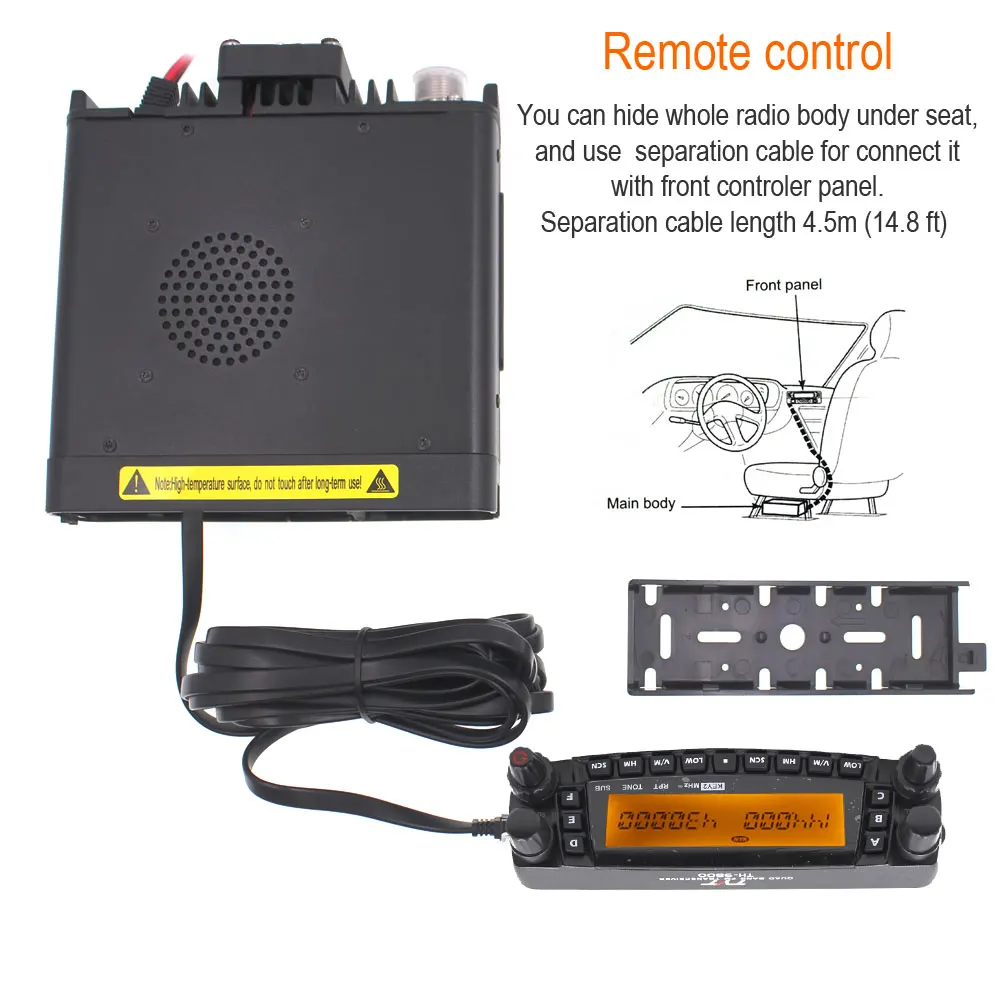 TYT TH-9800 PLUS + Accessories Mobile Radio 50w Quad Band Transceiver TH9800 Walkie Talkie Car Truck Radio Repeater Scrambler 2