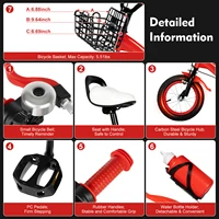 Étrier de 28cm/vélo de freinage pour enfants, capacité de charge de 80kg, vélos pour enfants âgés de 2 à 4 ans 5