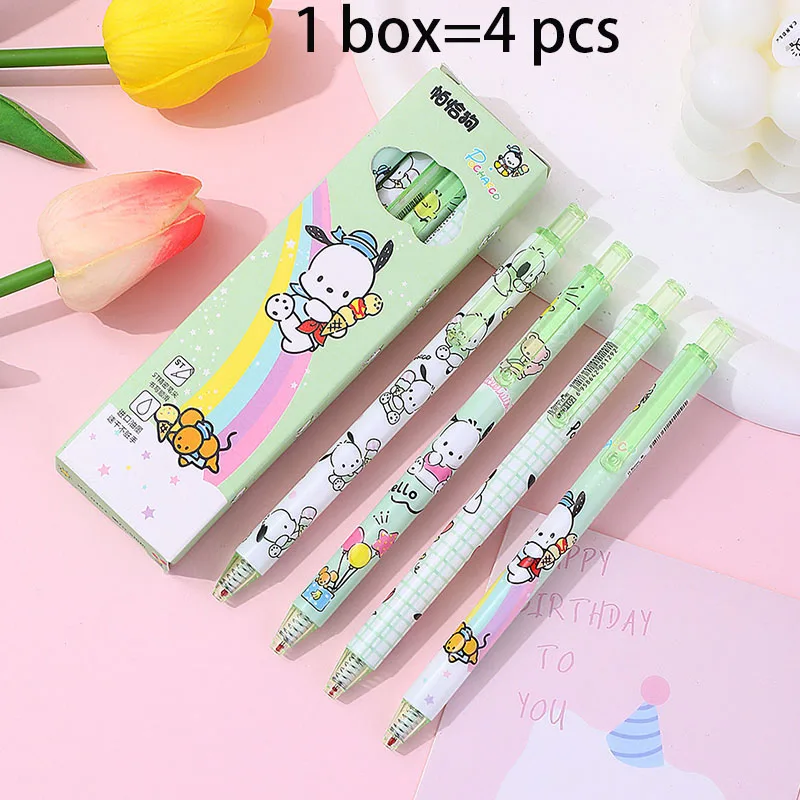 

12/36pcs Sanrio Kawaii Pochacco пресса гель Пен установить милые 0,5 мм черные чернильные ручки подписи рекламные школьные принадлежности офиса подарок