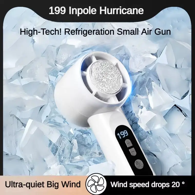 Portable Handheld USB Rechargeable Mini Fan - 199-Speed Cooling with Pocket Design for Travel, Concerts & Camping