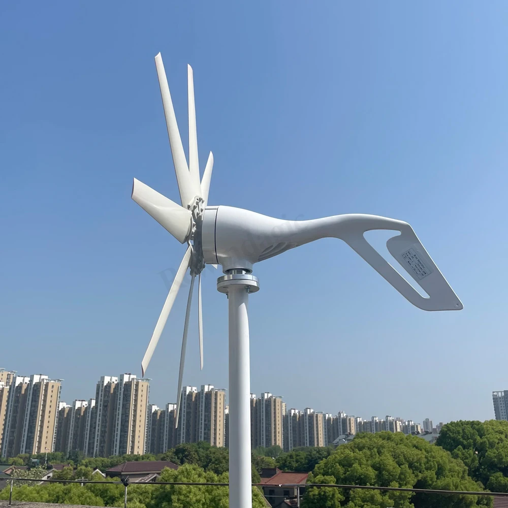 3000W Wind Turbine 12V 24V 48V Wind Generator with MPPT Controller 8 Blades Free Energy for Home Yacht Yard Roof Boat Windmill