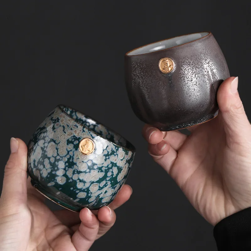 Tea Cup Japanese Style Kiln Baked Tea Cup Ceramic Kung Fu Tea Set Cup Master Personal Set Teacups Strainer