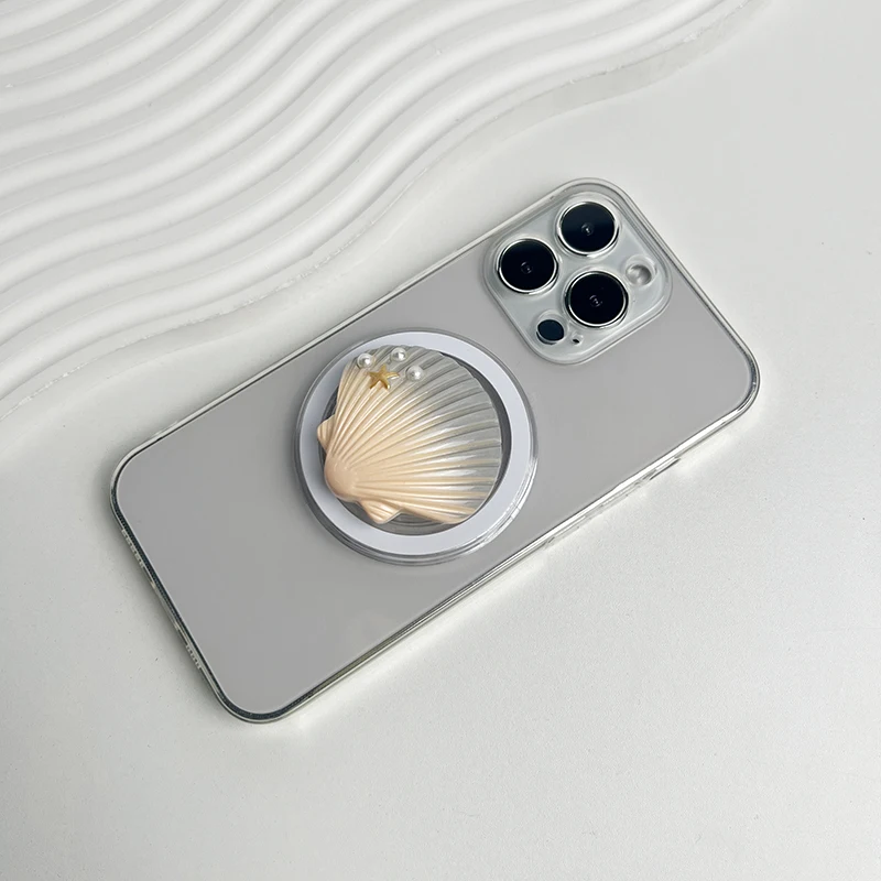 Ergonomic Foldable Resin Phone Stand and Grip Holder