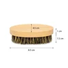 Two-sided Boar Bristle Men's Shaving Brush Portable Barber Natural Beech Beard Brushes Comb for Facial Cleaning Mustache Tools 5