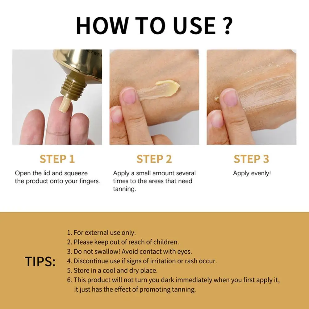 100ml Body Self Tanning Mousse Fake Tan Bronze Skin Quick Natural Tanning Mousse Body Bronzer Sunless Self Tanner Face