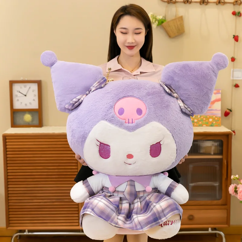 

Большая плюшевая кукла Sanrio из бархата вишневого цвета My Melody Kuromi, кукла для замены, подарок, магазин, украшение комнаты, плюшевая Милая подушка, игрушка в подарок