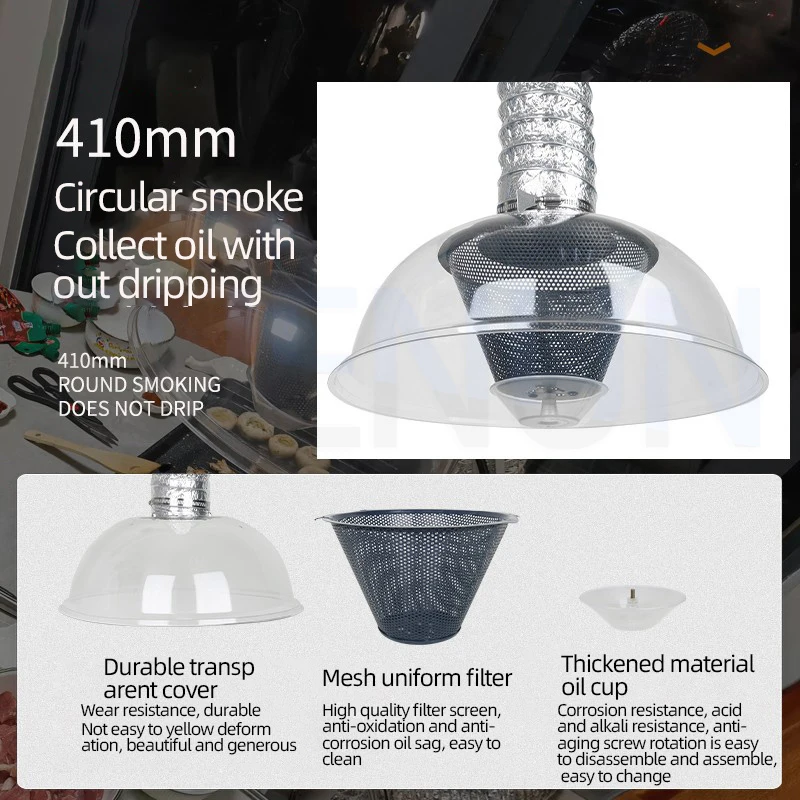Household Smoke Exhaust Machine Barbecue Hood Kitchen Exhaust Smoke Machine Hot Pot Air Cappa Aspiratirce Extractor 4