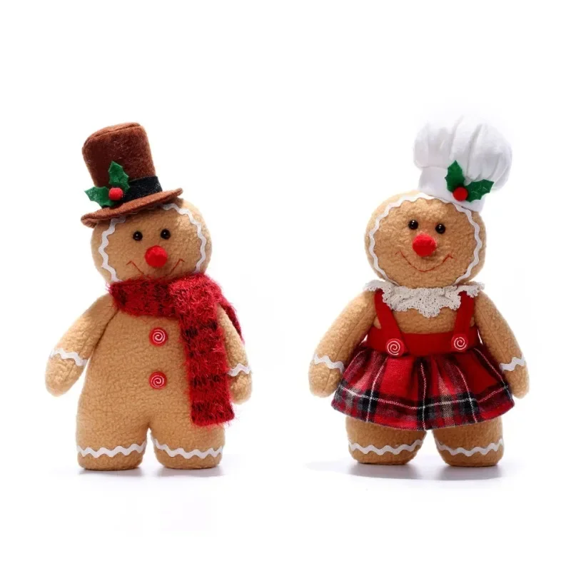 

Christmas Decoration Snowman Elk Plush Doll Cartoon Gingerbread Man Dwarf Doll European and American Plush Toy Ornaments 30/45CM