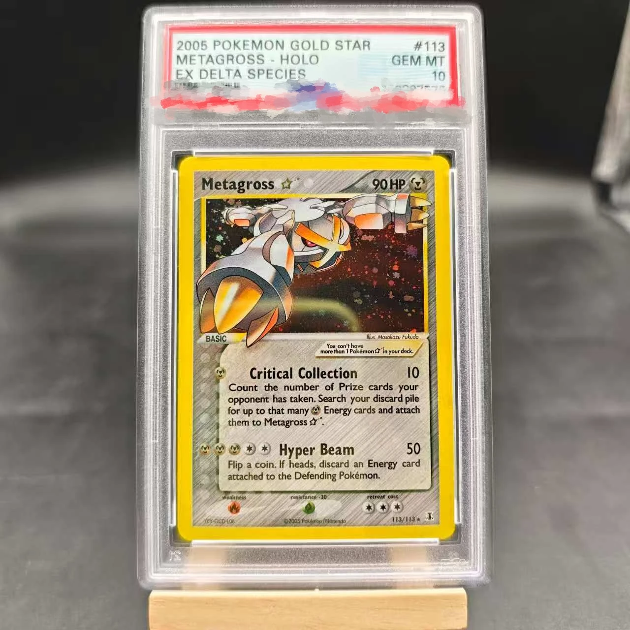 PTCG DIY 등급 카드 2006 골드 스타 레지로크 91/92 컬렉션 카드 카피 10포인트 등급 카드 애니메이션 게임 선물 장난감