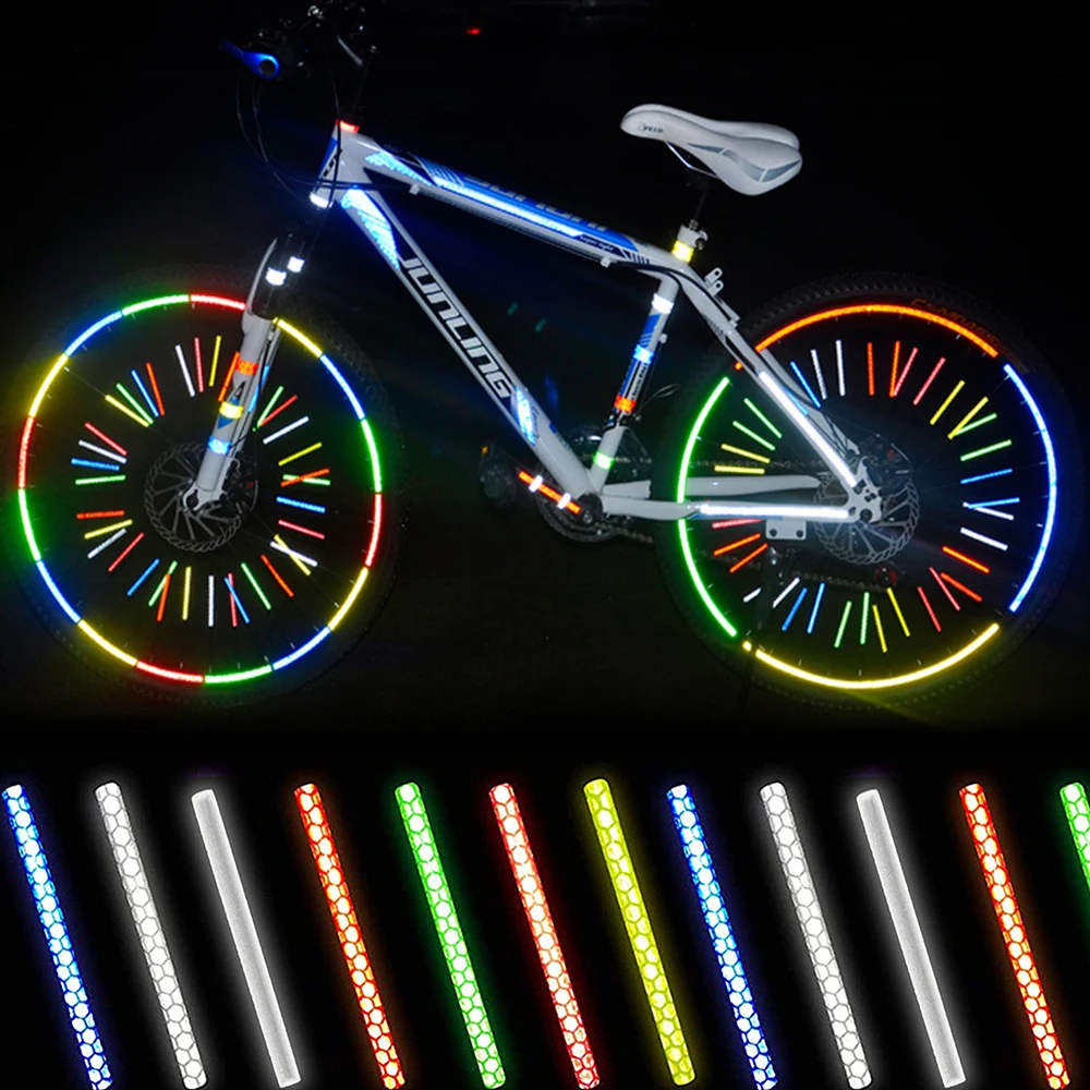 Overtreden Alsjeblieft kijk Jasje 12Pcs Fietsen Fiets Reflecterende Wiel Spoke Reflector Mount Clip Tube Band  Veiligheid Waarschuwingslampje Fiets Accessorie Decoratie - AliExpress