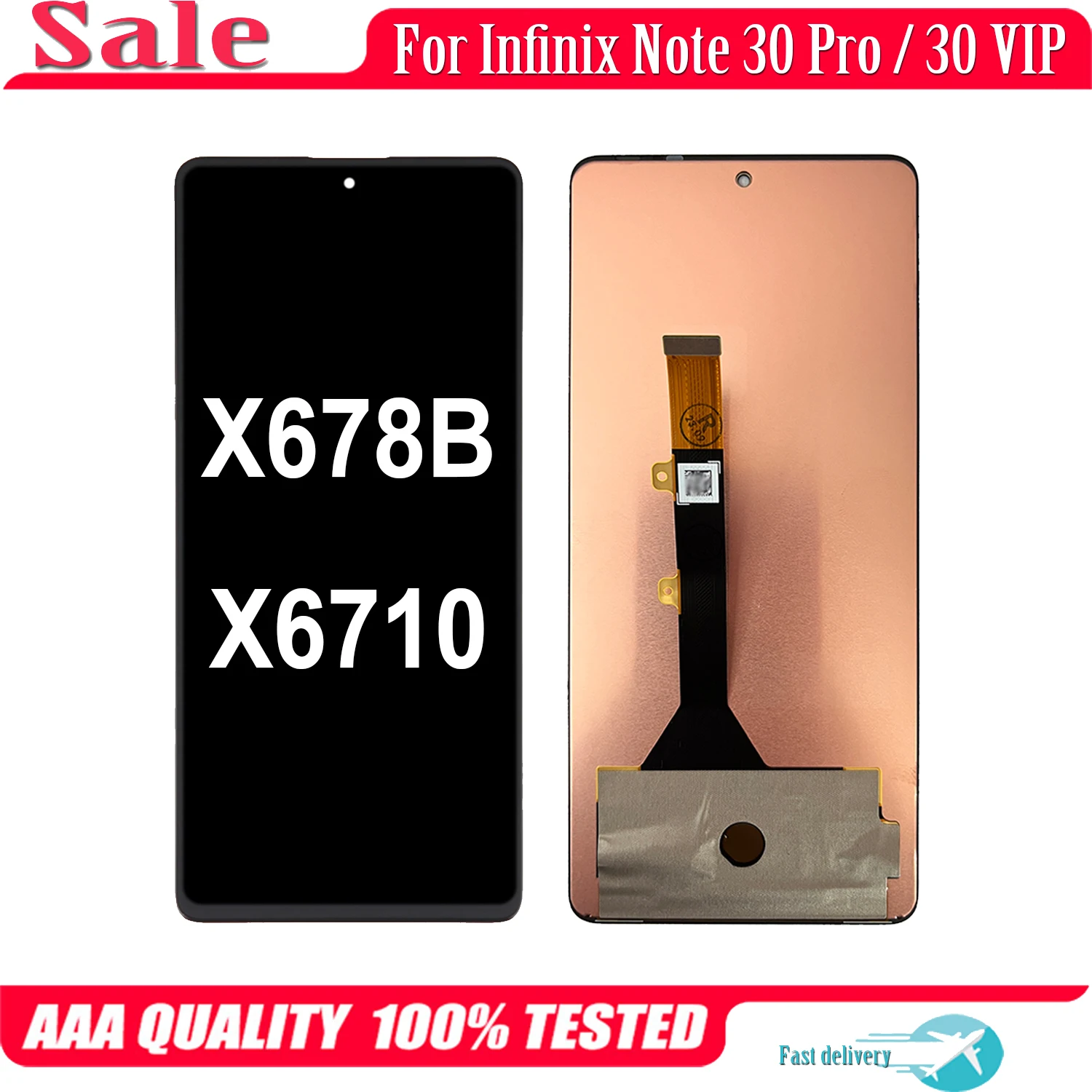 

AMOLED For Infinix Note 30 Pro X678B LCD Note 30 VIP X6710 Display Touch Screen Replacement Digitizer Assembly