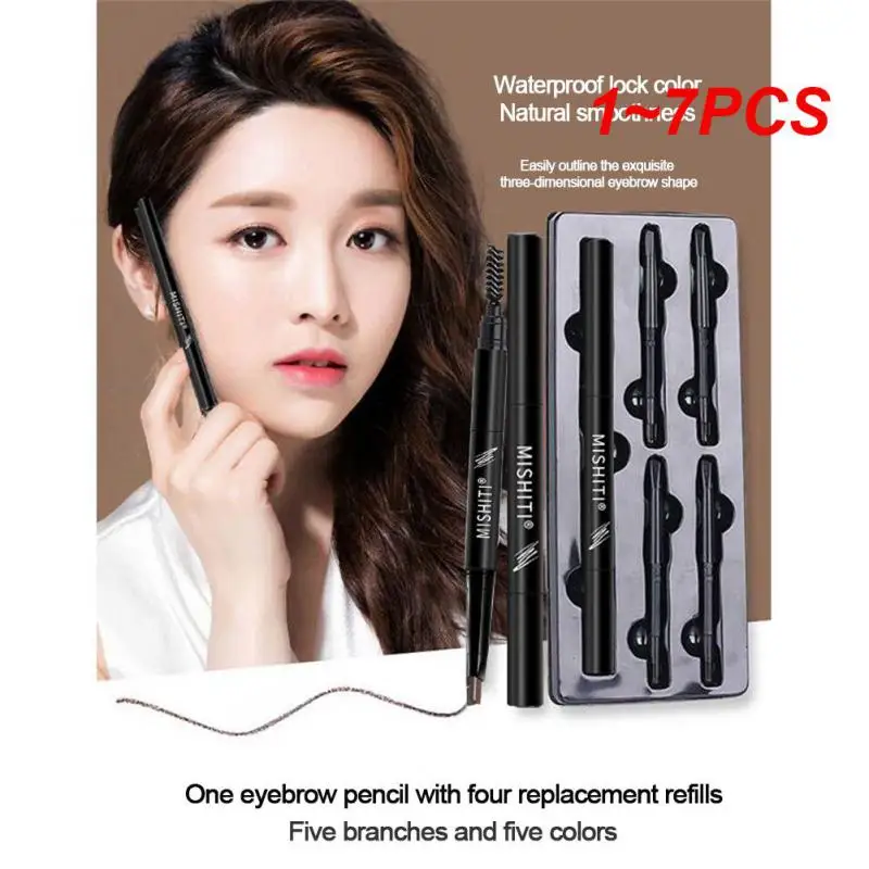 

Стойкий цветной карандаш для бровей без размазывания, 1-7 шт., улучшает особенности лица, игра для формирования бровей, простая в использовании