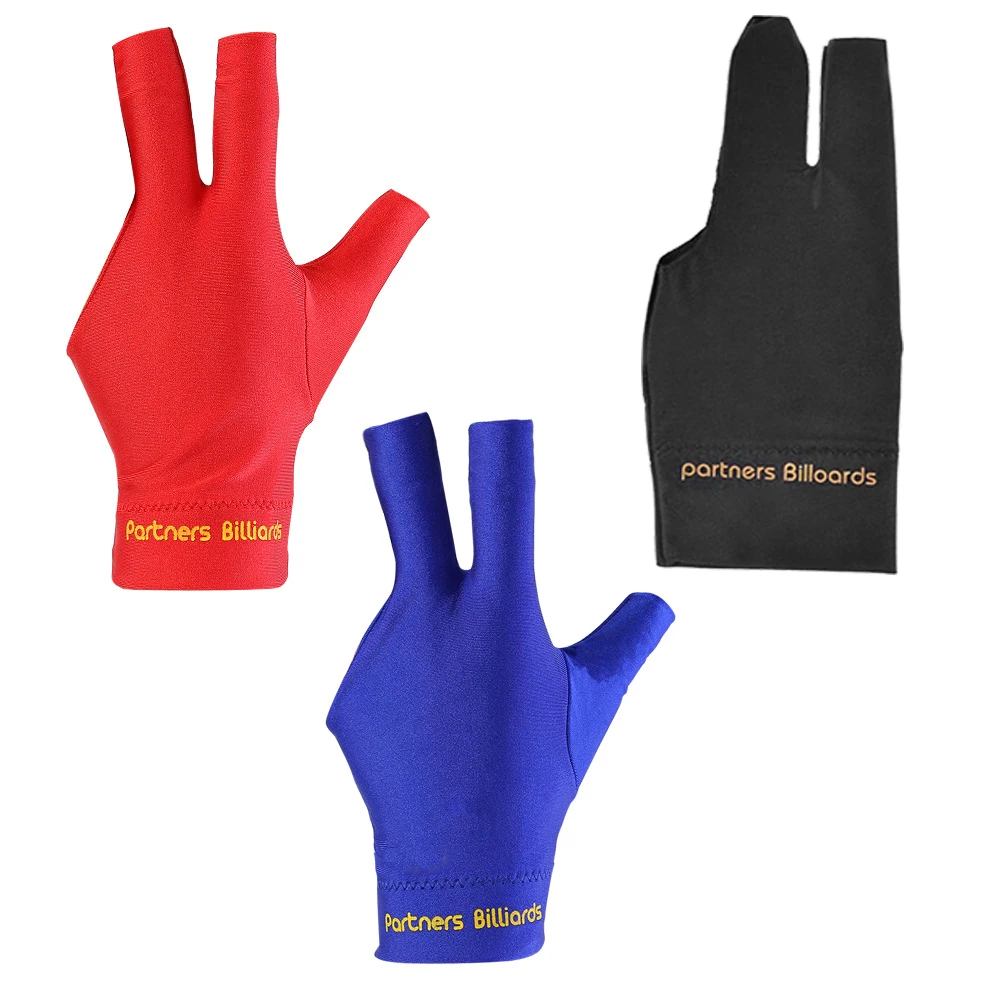Snooker Billiard Glove Three Fingers Men Women Gloves Spandex Snooker Billiards Mittens Non-Slip Elasticity Billiard Accessories