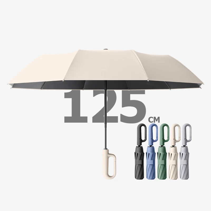 Super Large Automatic Foldable Umbrella For Rain Snow Sun 125cm Diameter Windproof