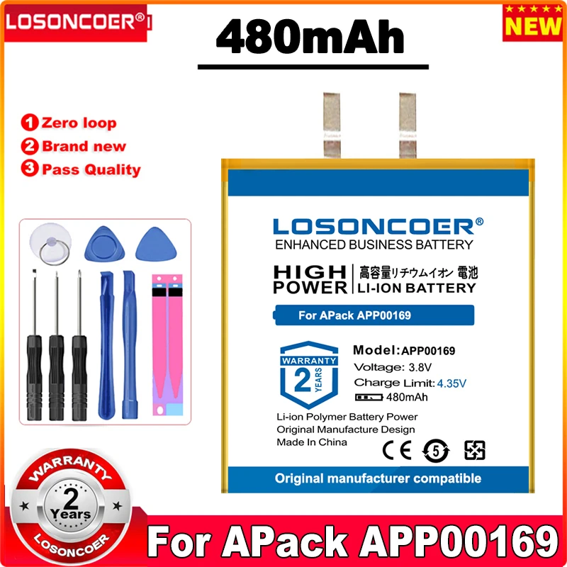 

LOSONCOER 480mAh APP00169 Battery Li-ion For APACK
