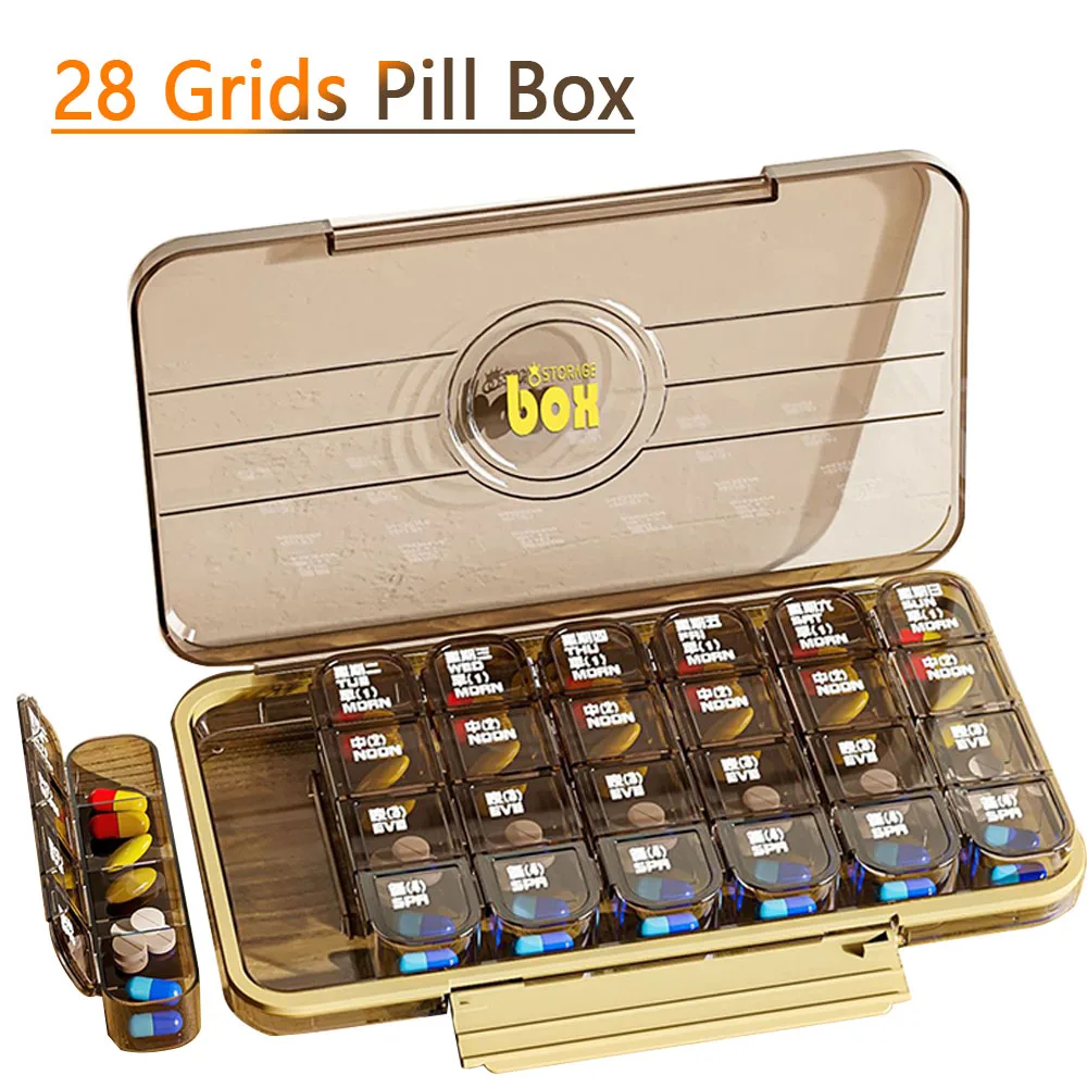 PillBoxStoragePastilleroMedicineBoxWeeklyTabletHolderPills
