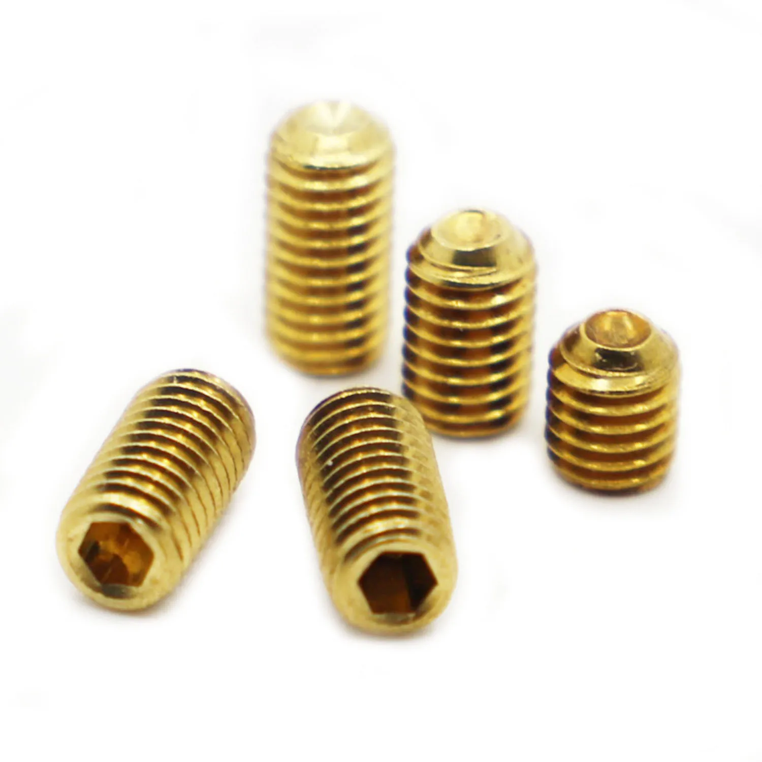 210pcs M2 M2.5 M3 M4 M5 M6 M8 M10 Brass Hexagon Socket Set Screws With
