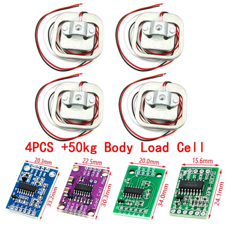 HX711 AD Module Body Load Cell Weighing Sensor Pressure Sensor+4Pcs