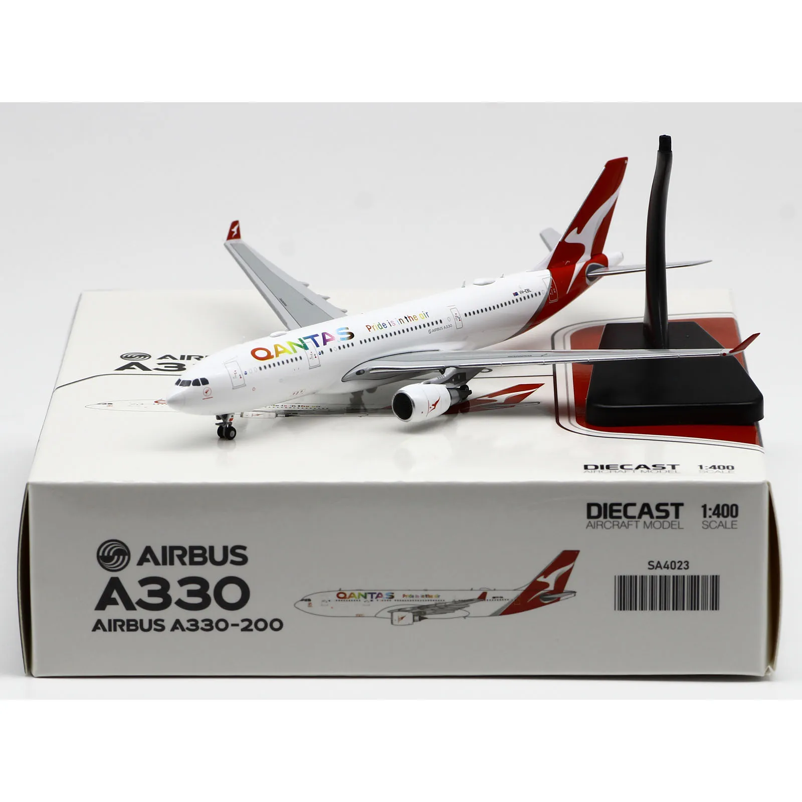 sa4023-収集可能な飛行機のギフト収集可能なロボット1-400qantasairbus-a330-200スタンドアリティzk-fre