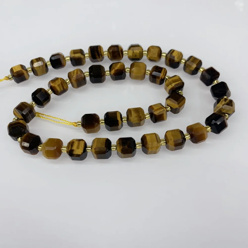 Großhandel mit natürlichen Pflaumen-Turmalin, 8 mm, facettierter Würfel, lose Perlen, Ozean-Achat-Edelsteine für Schmuckherstellung, DIY-Armband, Halskette – Detail 10