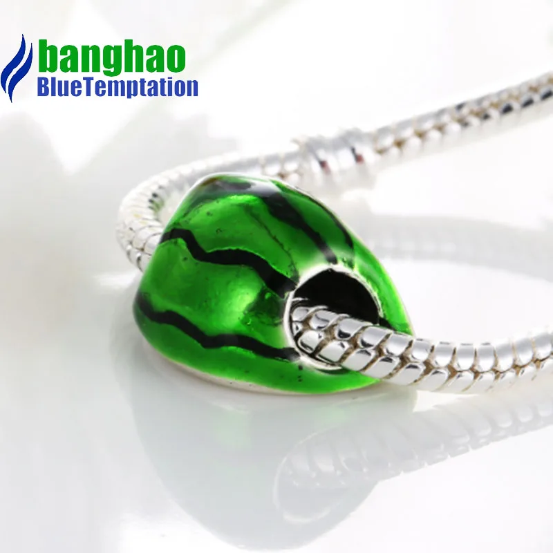 Wholesale DIY Fashion watermelon Charm for making accessories for jewelry alloy pendants bracelets beads ENM537