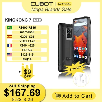 Cubot King Kong 7 IP68 IP69K Waterproof Rugged Smartphone 8GB+128GB/256GB 6.36" FHD+ 64MP Triple Camera 32MP Selfie 5000mAh NFC 1