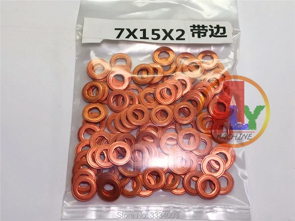 Diesel Injector Seal Kits 7x15mm/9x18mm CRIN Diesel Common Rail Injector Copper Seal Washer Gasket Ring Repair Kits